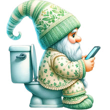 Load image into Gallery viewer, Diamond Painting - Full Round - Toilet Gnome (30*30CM)