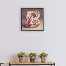 Load image into Gallery viewer, Diamond Painting - Full Round - Feather letter B (30*30CM)