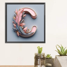 Load image into Gallery viewer, Diamond Painting - Full Round - Feather letter C (30*30CM)