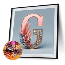 Load image into Gallery viewer, Diamond Painting - Full Round - Feather letter G (30*30CM)