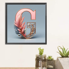 Load image into Gallery viewer, Diamond Painting - Full Round - Feather letter G (30*30CM)