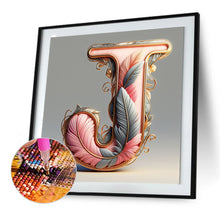 Load image into Gallery viewer, Diamond Painting - Full Round - Feather letter J (30*30CM)