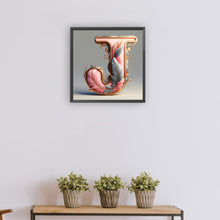 Load image into Gallery viewer, Diamond Painting - Full Round - Feather letter J (30*30CM)