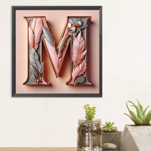 Load image into Gallery viewer, Diamond Painting - Full Round - Feather letter M (30*30CM)
