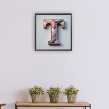 Load image into Gallery viewer, Diamond Painting - Full Round - Feather letter T (30*30CM)