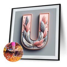 Load image into Gallery viewer, Diamond Painting - Full Round - Feather letter U (30*30CM)