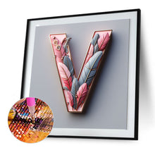Load image into Gallery viewer, Diamond Painting - Full Round - Feather letter V (30*30CM)