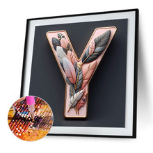 Load image into Gallery viewer, Diamond Painting - Full Round - Feather letter Y (30*30CM)