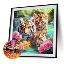 Load image into Gallery viewer, Diamond Painting - Full Round - three tigers (40*40CM)