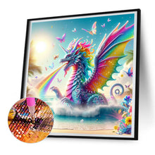 Load image into Gallery viewer, Diamond Painting - Full Round - Colorful dragon on the seaside (30*30CM)