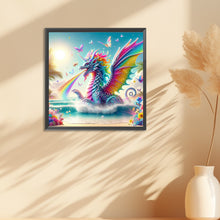 Load image into Gallery viewer, Diamond Painting - Full Round - Colorful dragon on the seaside (30*30CM)
