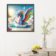 Load image into Gallery viewer, Diamond Painting - Full Round - Colorful dragon on the seaside (30*30CM)