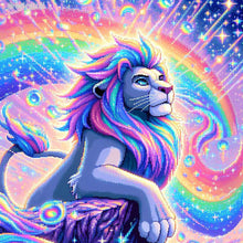 Load image into Gallery viewer, Diamond Painting - Full Round - Colorful lion (30*30CM)