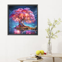 Load image into Gallery viewer, Diamond Painting - Full Round - Fluorescent lake tree (30*30CM)