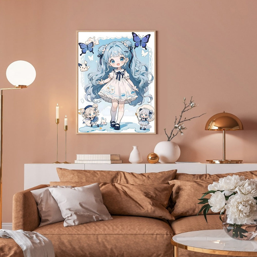Diamond Painting - Full Round - girl (30*40CM)