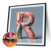 Load image into Gallery viewer, Diamond Painting - Full Round - Letter R (40*40CM)