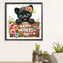 Load image into Gallery viewer, Diamond Painting - Full Round - Black Panther Mother's Day Slogan (30*30CM)