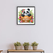 Load image into Gallery viewer, Diamond Painting - Full Round - Giant panda Mother's Day slogan (30*30CM)