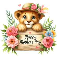 Load image into Gallery viewer, Diamond Painting - Full Round - Lion Mother's Day Slogan (30*30CM)