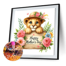 Load image into Gallery viewer, Diamond Painting - Full Round - Lion Mother's Day Slogan (30*30CM)