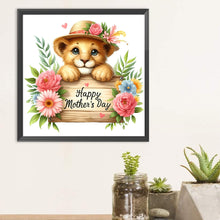 Load image into Gallery viewer, Diamond Painting - Full Round - Lion Mother's Day Slogan (30*30CM)