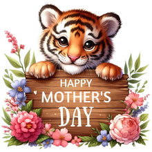 Load image into Gallery viewer, Diamond Painting - Full Round - Tiger Mother's Day Slogan (30*30CM)
