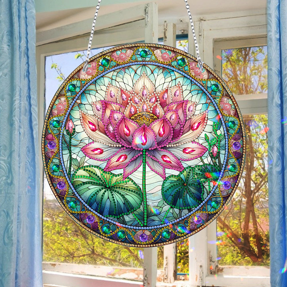 Suncatcher Diamond Painting Art Pendant Colorful Diamond Painting Hanging Decor