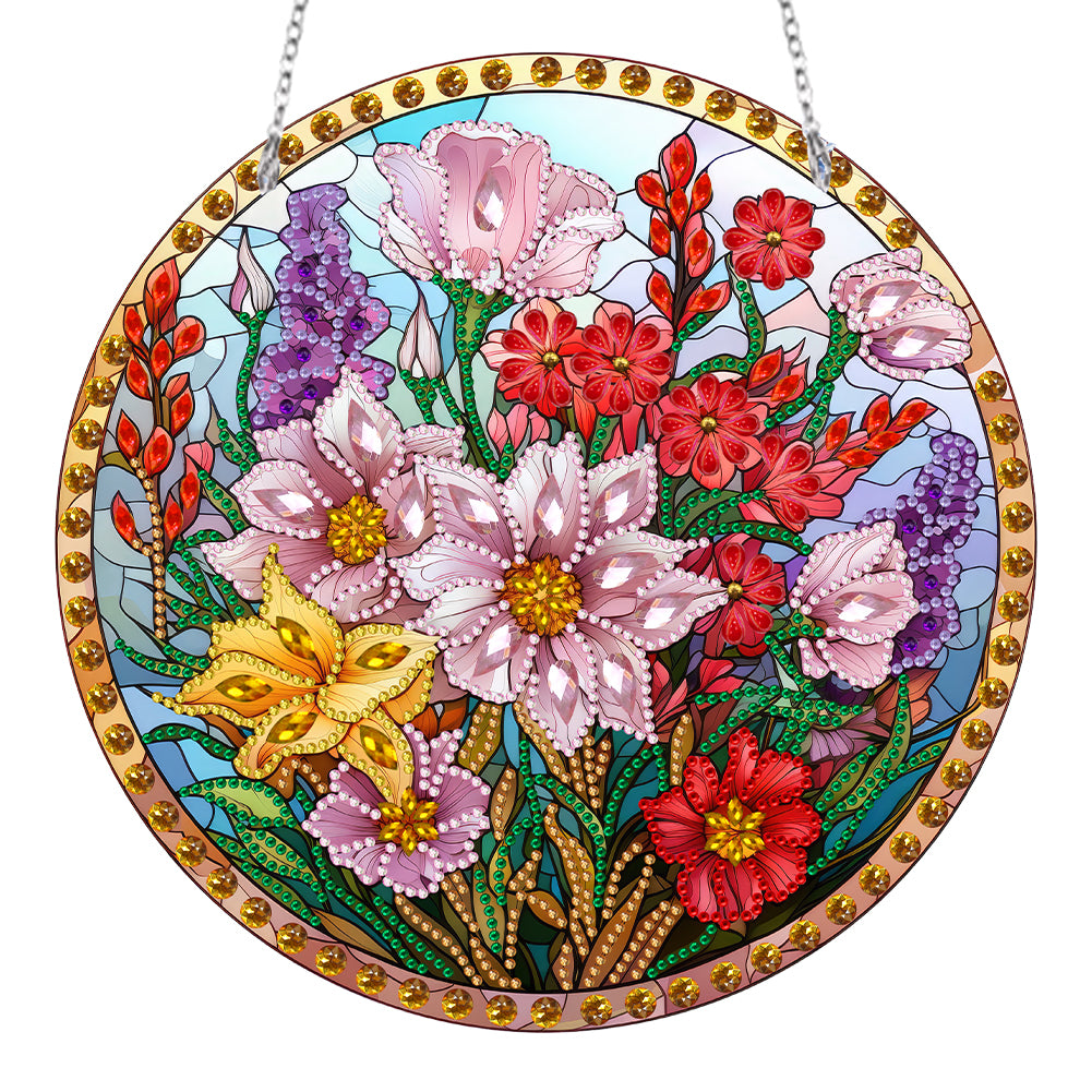 Suncatcher Diamond Painting Art Pendant Colorful Diamond Painting Hanging Decor