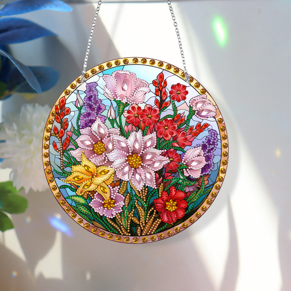 Suncatcher Diamond Painting Art Pendant Colorful Diamond Painting Hanging Decor