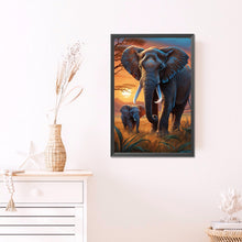 Load image into Gallery viewer, Diamond Painting - Full Round - Tropical elephant mother and child (40*60CM)