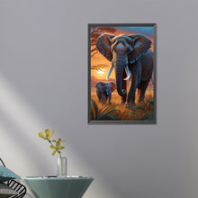 Load image into Gallery viewer, Diamond Painting - Full Round - Tropical elephant mother and child (40*60CM)