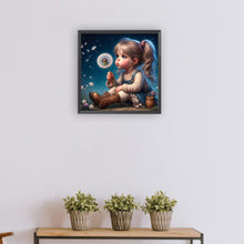 Load image into Gallery viewer, Diamond Painting - Full Round - Cute girl with big eyes (30*30CM)