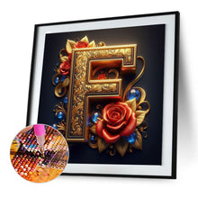 Load image into Gallery viewer, Diamond Painting - Full Round - Flower letter-F (30*30CM)