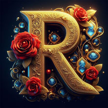 Load image into Gallery viewer, Diamond Painting - Full Round - Flower letter-R (30*30CM)