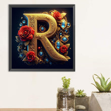 Load image into Gallery viewer, Diamond Painting - Full Round - Flower letter-R (30*30CM)