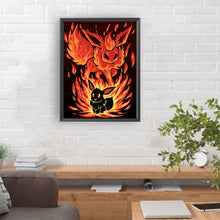 Load image into Gallery viewer, Diamond Painting - Full Round - Silhouette Pikachu (30*40CM)