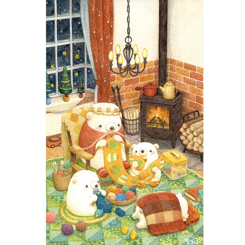 Diamond Painting - Full Round - little bear's life (40*60CM)