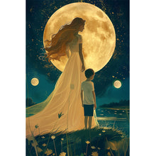 Load image into Gallery viewer, Diamond Painting - Full Round - Full Moon¡¤Mother and Child (40*60CM)
