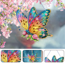 Load image into Gallery viewer, Butterfly Diamond Painting Art Pendant Acrylic Diamond Drawing Hanging Ornament