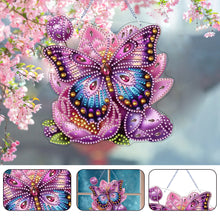 Load image into Gallery viewer, Butterfly Diamond Painting Art Pendant Acrylic Diamond Drawing Hanging Ornament