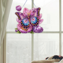 Load image into Gallery viewer, Butterfly Diamond Painting Art Pendant Acrylic Diamond Drawing Hanging Ornament