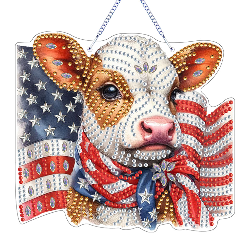 Animal Diamond Painting Art Pendant Colorful Acrylic Crystal Painting Ornaments