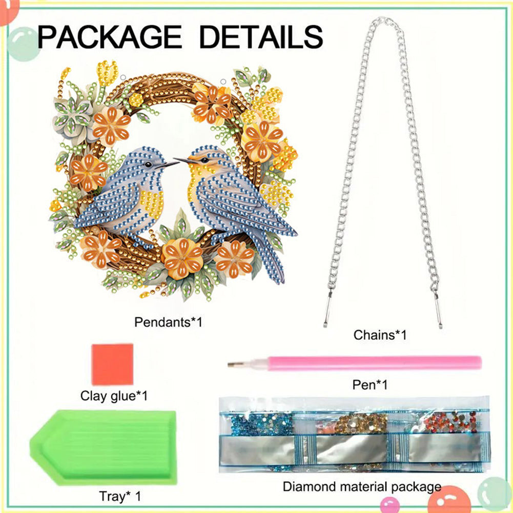 Animal Diamond Painting Art Pendant Colorful Acrylic Crystal Painting Ornaments
