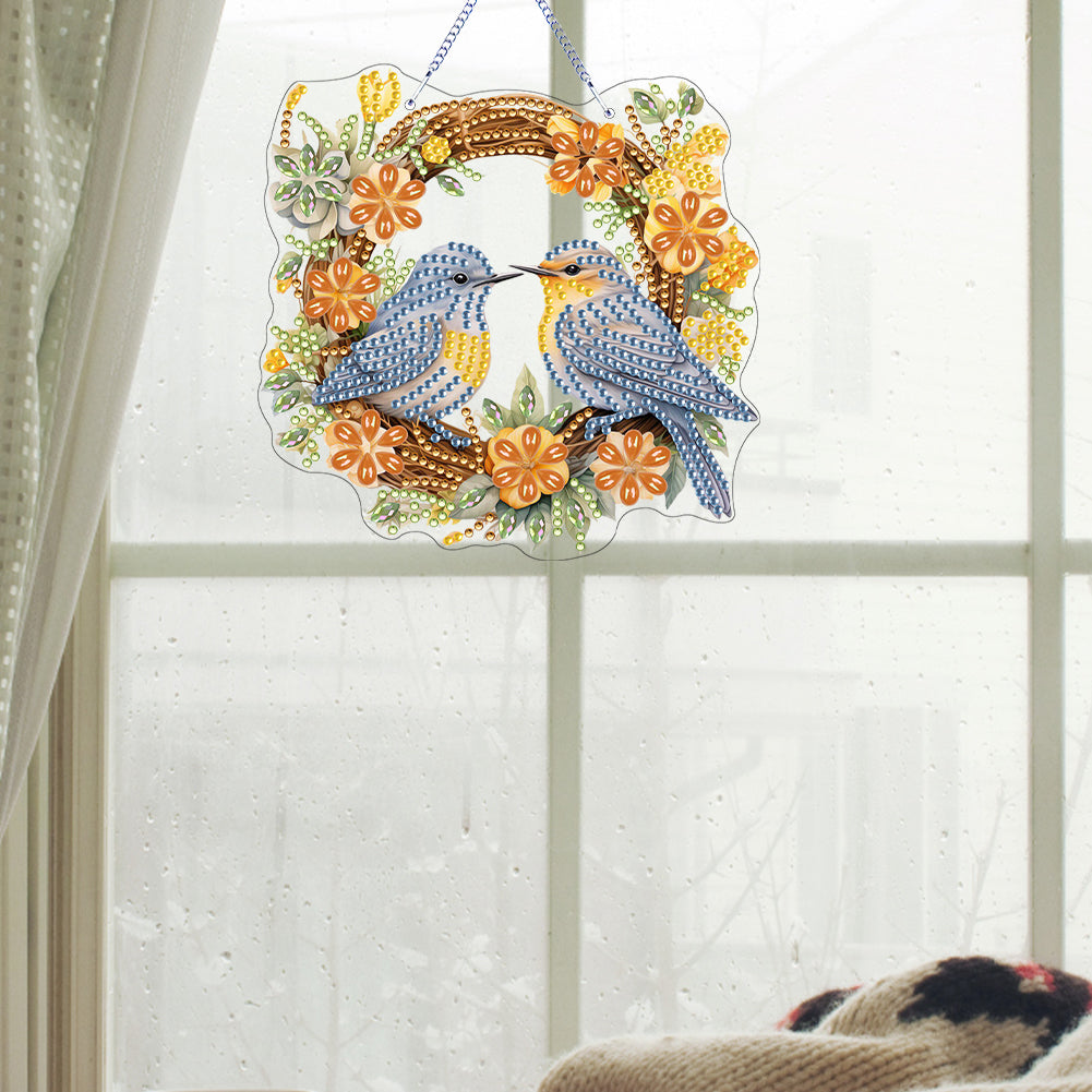 Animal Diamond Painting Art Pendant Colorful Acrylic Crystal Painting Ornaments