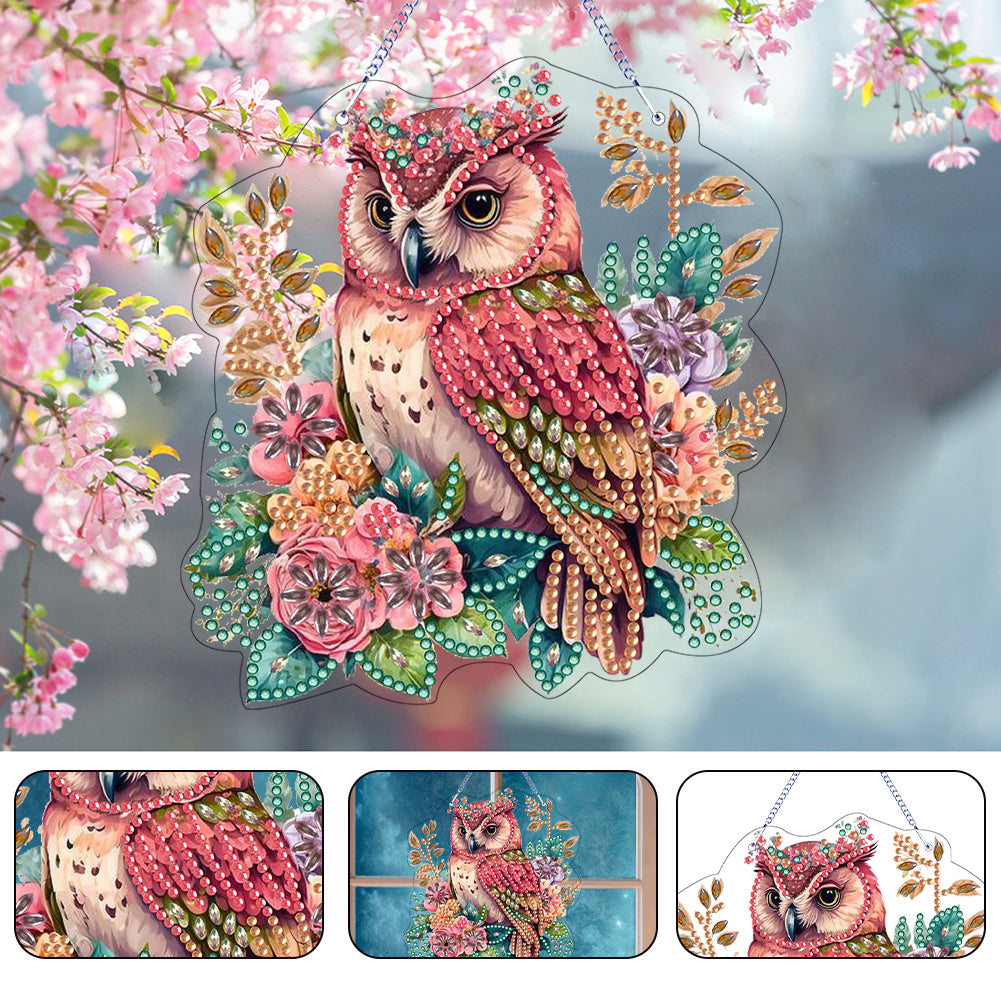Animal Diamond Painting Art Pendant Colorful Acrylic Crystal Painting Ornaments