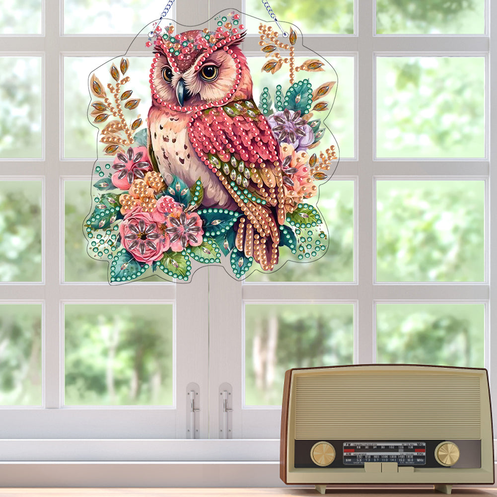 Animal Diamond Painting Art Pendant Colorful Acrylic Crystal Painting Ornaments