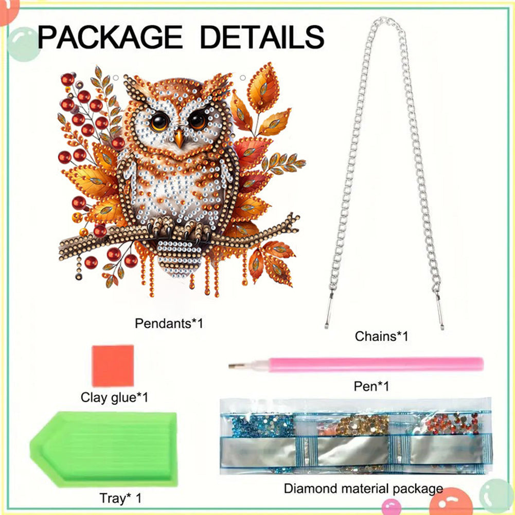 Animal Diamond Painting Art Pendant Colorful Acrylic Crystal Painting Ornaments