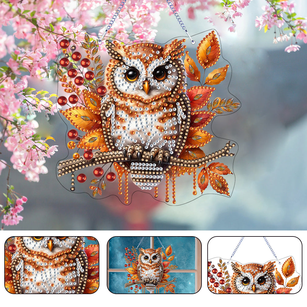 Animal Diamond Painting Art Pendant Colorful Acrylic Crystal Painting Ornaments