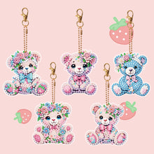 Load image into Gallery viewer, 5Pcs Double Sided Animal Diamond Painting Keychain for Home Birthday Party Decor