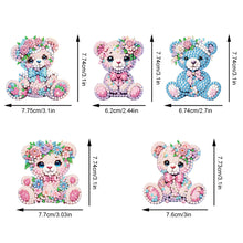 Load image into Gallery viewer, 5Pcs Double Sided Animal Diamond Painting Keychain for Home Birthday Party Decor